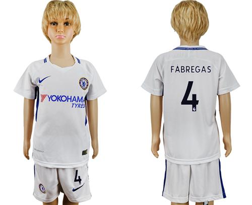 Chelsea #4 Fabregas Away Kid Soccer Club Jersey - Click Image to Close